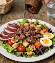 Exemple de recette culinaire avec des baies roses