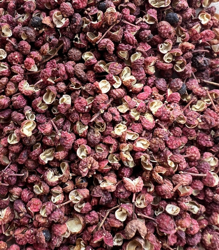 Poivre de Sichuan Rouge en gros plan